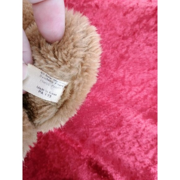 Vintage California Stuffed Toys Plush Bear Brown & Cream 10" Korea Synthetic Fib - Picture 6 of 6